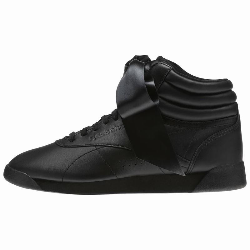 Reebok Freestyle Hi Satin Bow Tenisky Damske - Čierne/Siva BG6207TC